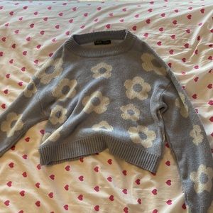Blue flower sweater